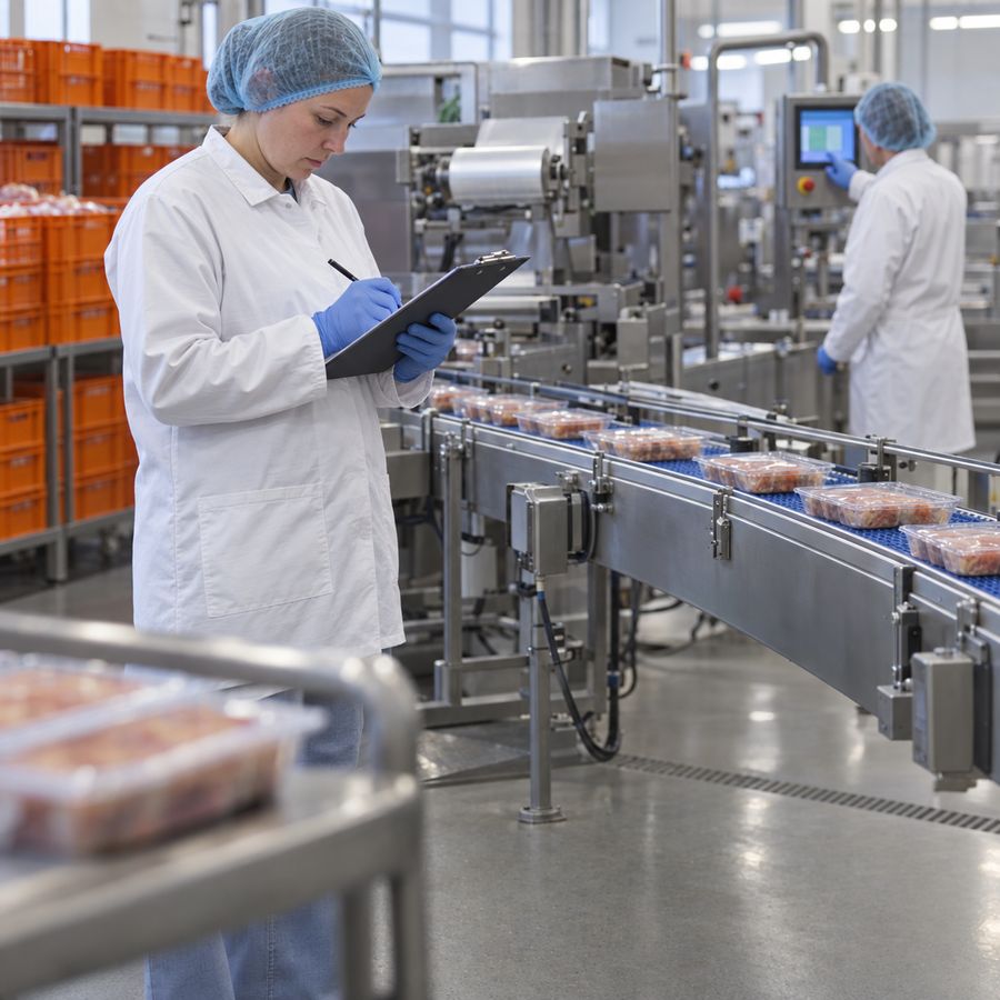Overleg tussen productie, planning en kwaliteit